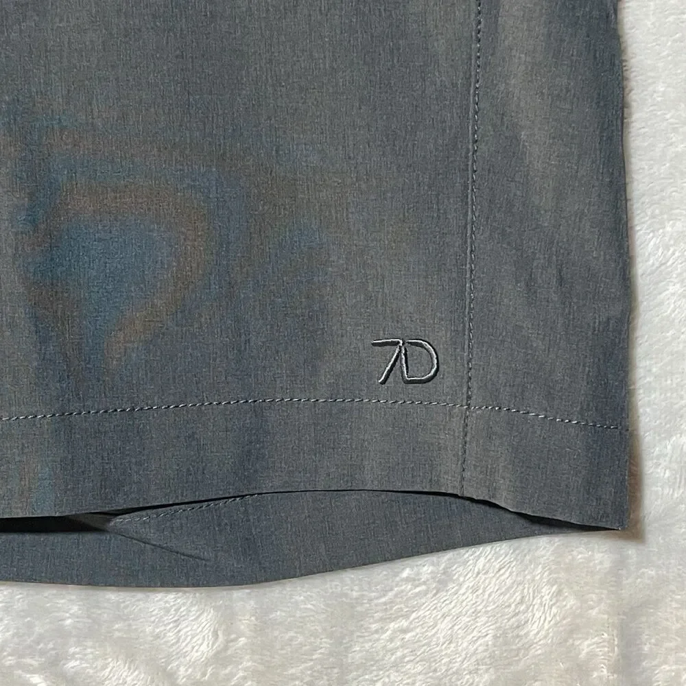 7 Diamonds Aeroplane Hybrid Stretch Performance 10” Chino Shorts Men’s 36 Gray - Picture 13 of 16